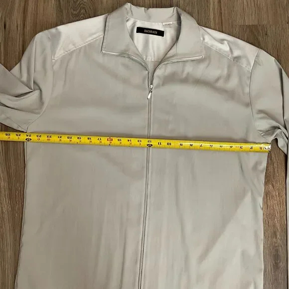 Bachrach Jacket Full Zip Made in USA Size XL Gray‎ EUC - Picture 7 of 8